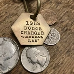 1969 Dodge Charger Brass Key Fob General Lee Dukes Of Hazard. Fixed Price $19.95.