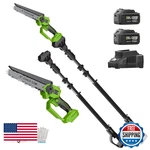 Novorikx 2-IN-1 Cordless Pole Mini Chainsaw 20V 3.0AH2 8-INCH 15FT Reach. Fixed Price $218.03.