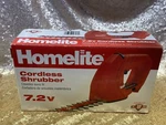 7.2V Homelite Cordless Shrub Trimmer For Parts Only. Fixed Price $13.00.
