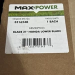 Maxpower 331654B Lower Blade For 21" Cut Honda Replaces Oem #72511-VE1-020 &. Fixed Price $24.95.