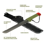 Swiss Tech 18-INCH Sawtooth Machete, Titanium-coated Stainless Steel Blade. Fixed Price $42.99.