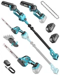 Seesii 6-IN-1 Cordless Pole Saw Hedge Trimmer Combo 2X 4.0AH Battery 15FT Reach. Fixed Price $292.69.