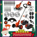 Cordless Electric Lawn Mower & Weeder Kit Dual Battery, 3 Blades, Garden Tool. Fixed Price $54.95.
