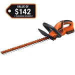 Black Decker 20V Max Cordless Battery Powered Hedge Trimmer Kit With 1 5AH. Fixed Price $98.75.