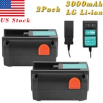 3000MAH 18V Li-ion Battery/charger For Gardena 8835-U 8835-20 8839-20 8878. Fixed Price $24.89.