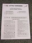Mantis Little Wonder Electric Hedge Trimmer Parts Manual 1600SE 2400SE 3000SE. Fixed Price $10.99.