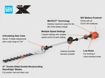 Echo Battery Powered Articulating Shafted Hedge Trimmer: DHCA-2600R2 (used). Fixed Price $655.99.