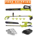 Sun Joe 24V Cordless 3-TOOL Garden Combo Kit: Hedger, Trimmer & Leaf Blower. Fixed Price $112.00.