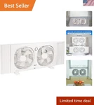 CZ329WT 9" Dual Window With 180 Rotating Fans, 2-SPEEDS, Plastic Removab.... Fixed Price $86.26.