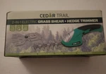 Cedar Trail 2-IN-1 Electric Grass Shear+hedge Trimmer 1100 RPM/5 Hrs Lightweight. Fixed Price $25.00.