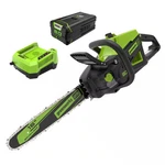 Greenworks - 80 Volt 162KW Chainsaw With 4.0 Ah Battery And Charger. Fixed Price $334.99.