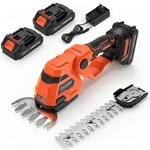 Ogery Cordless Hedge Trimmer & Grass Shears, Powerful Dual 21V Batteries 2-IN-1. Fixed Price $41.39.