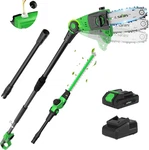 Pole Saw Cordless And 18-INCH Hedge Trimmer 2-IN-1, 15-FOOT Max Reac. Fixed Price $223.99.