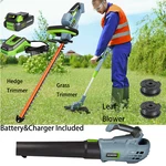 20V Cordless Leaf Blower Hedge Trimmer Grass W/battery Charger. Fixed Price $96.99.