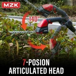 Mzk 20V Max 22.4" Reach 8' Extendable Cordless Electric Pole Hedge Trimmer. Fixed Price $83.99.