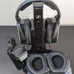 Black Sennheiser Hdr 165 Wireless Headphones W/ Tr Tested. Fixed Price $109.00.