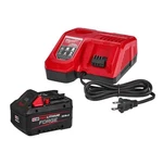 Milwaukee M18 Redlithium Forge XC8.0 Ah Battery Starter Kit W/ Rapid Charger. Fixed Price $229.00.