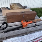 Vintage Black & Decker Electric Hedge Trimmer Model U-175/EXTRA Blades/case. Fixed Price $19.99.