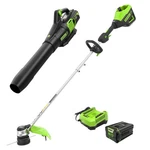 Greenworks 80V 730CFM Leaf Blower And 16 Inch String Trimmer With 2.5AH Battery. Fixed Price $295.99.