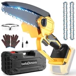 Belladimora Cordless 6INCH Mini Chainsaw For Dewalt 20V Max Battery, Pure Cop.... Fixed Price $66.10.