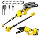 2-IN-1 Brushless Pole & Mini Chainsaw, Imoumlive 8" Cutting Includes Battery. Fixed Price $99.99.