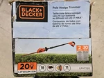 Black+decker 20V Max* Cordless Pole Hedge Trimmer, 18-INCH LPHT120. Fixed Price $144.99.
