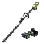Greenworks Commercial 82V Short Pole Hedge Trimmer Battery And Charger Nib. Fixed Price $499.00.