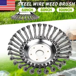 Steel Wire Weeding Grass Trimmer Head Rotating Wheel Brush With Adapter Kit. Fixed Price $25.56.