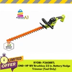 RYOBI-P2608BTL- One Hp 18V Brushless 22 In. Cordless Battery Hedge Trimmer. Fixed Price $146.97.