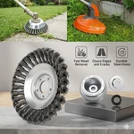 8" Steel Wire Wheel Brush Grass Cutter Weed Eater Trimmer Head Garden Cleaning. Fixed Price $8.99.