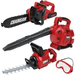 Teganplay Power Garden Tools Set For Kids Battery Operated Toy Leaf Blower, Hedg. Fixed Price $56.23.