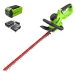 Greenworks 40V 24" Cordless Hedge Trimmer, 1" Cut, 2.0AH Usb Battery & Charger. Fixed Price $350.56.
