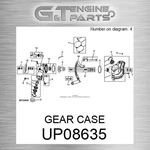 UP08635 Gear Case Fits John Deere (surplus Open Box). Fixed Price $57.01.