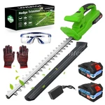 20-INCH 21V Green Cordless Hedge Trimmer Batteries + Charger Accessories. Fixed Price $43.00.