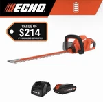 Echo 56V 22 In. Double-sided Cordless Hedge Trimmer W/ 2.5AH Battery & Charger. Fixed Price $275.00.