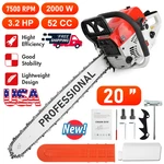 2-STROKE Gasoline 52 Cc 20" Bar Power Engine Wood Cutting. Fixed Price $69.63.