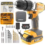 Hi-spec 58 Pc Cordless Drill 18V Battery Electric Screwdriver Set. Fixed Price $49.99.