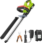 Vivosun 20" Cordless Hedge Trimmer With 20V Battery, Red And Green. Fixed Price $93.82.