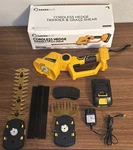 Sakerplus Handheld Cordless Hedge Trimmer W/ Attachments (22V Li-ion Battery). Fixed Price $43.90.