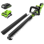 Greenworks 24V 24"CORDLESS Hedge Trimmer -rotating Handle W/2AH Battery& Charger. Fixed Price $169.99.