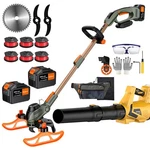 Wegofly 13" Cordless String Trimmer Edger Lawn Mower 2X 21V Batteries 4-IN-1. Fixed Price $188.98.