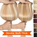 Double Wefted Super Thick Clip In Remy Human Hair Extensions Highlight Full Head. Fixed Price $97.82.