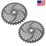 2 Pack -9" X 36T Carbide Tip Brush Blades For Cutter, Trimmer, Weed Eater. Fixed Price $14.38.