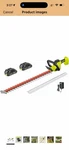 Komasty Cordless Hedge Trimmer 22 In Blade W/ 2X 1.5AH Batteries, Charger. Fixed Price $48.50.