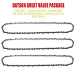 3PCS,12INCH Chainsaw For Greenworks 20222,20262 40V Li-ion. 3/8".050" 45DL. Fixed Price $23.99.