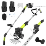 3-IN-1 Cordless Hedge Trimmer 13FT Reach Pole, 2 Batteries, Aux Handle, Wheels. Fixed Price $148.48.