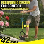 42" Manual Grass Edger Tool With V-shape Serrated Blade Long Handle Garden. Fixed Price $23.98.