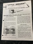Used Little Wonder Gas Powered Hedge Trimmer 1222E / 2222E Instr. , Parts List. Fixed Price $10.95.