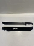 Sogfari Machete, 18" Straight/saw Back Edge, Black Kraton Handle. Fixed Price $40.00.