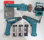 Makita 7.2V Tools, Lot Of 3 (2) 6172D Cordless Drills, (1) UM1000D Shear. Fixed Price $75.00.